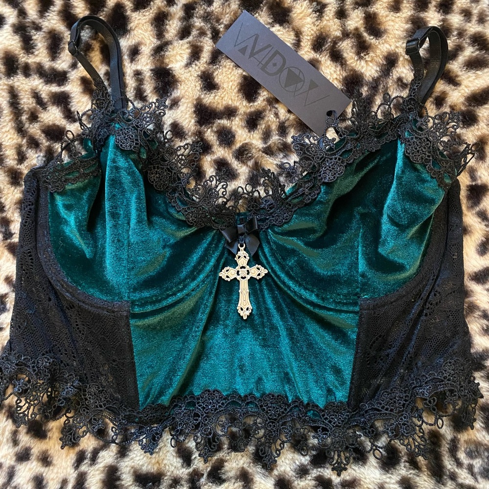 Widow Morphine Eyes Velvet Bra